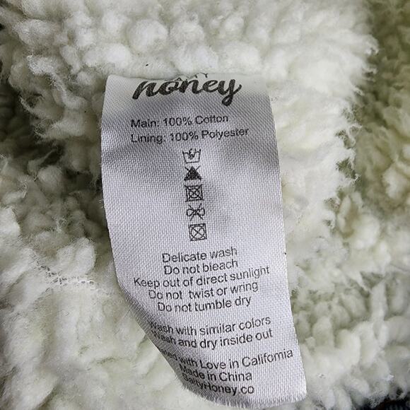 Salty Honey‎ Sherpa Jean Jacket Limited Edition Size L - Picture 12 of 12